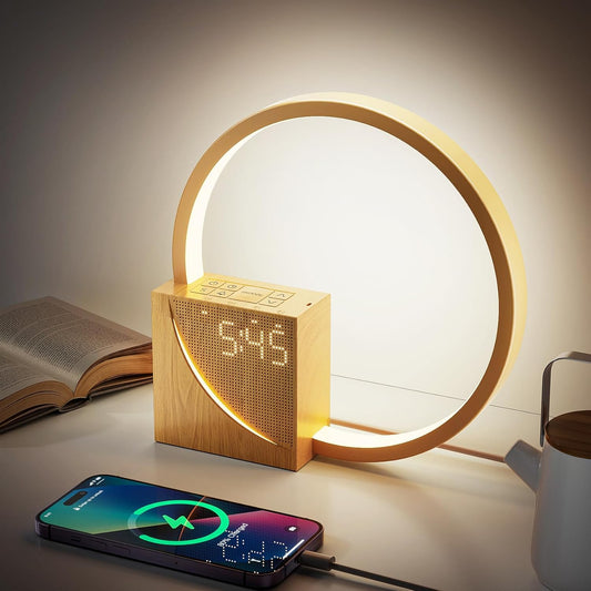 Touch Control Bedside Lamp with Alarm Clock